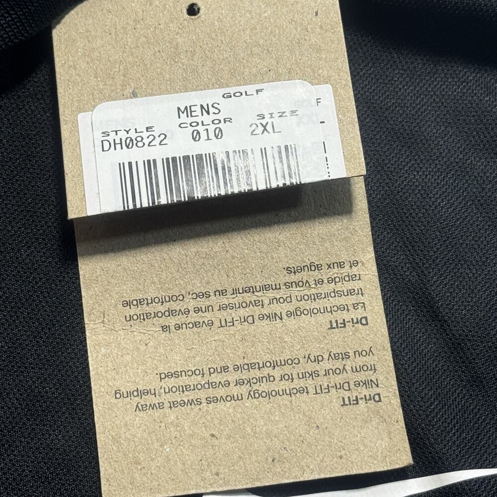 NIKE DRI FIT Men Black TEE Sz 2XL Brand New - Picture 4 of 8